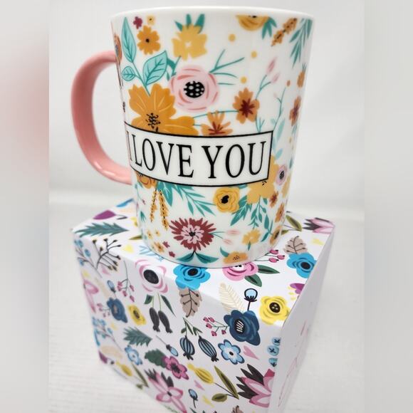 Mom Coffee Cup  Ceramic Gift Mother's Day Birthday Floral Gift New in Box - Picture 5 of 7